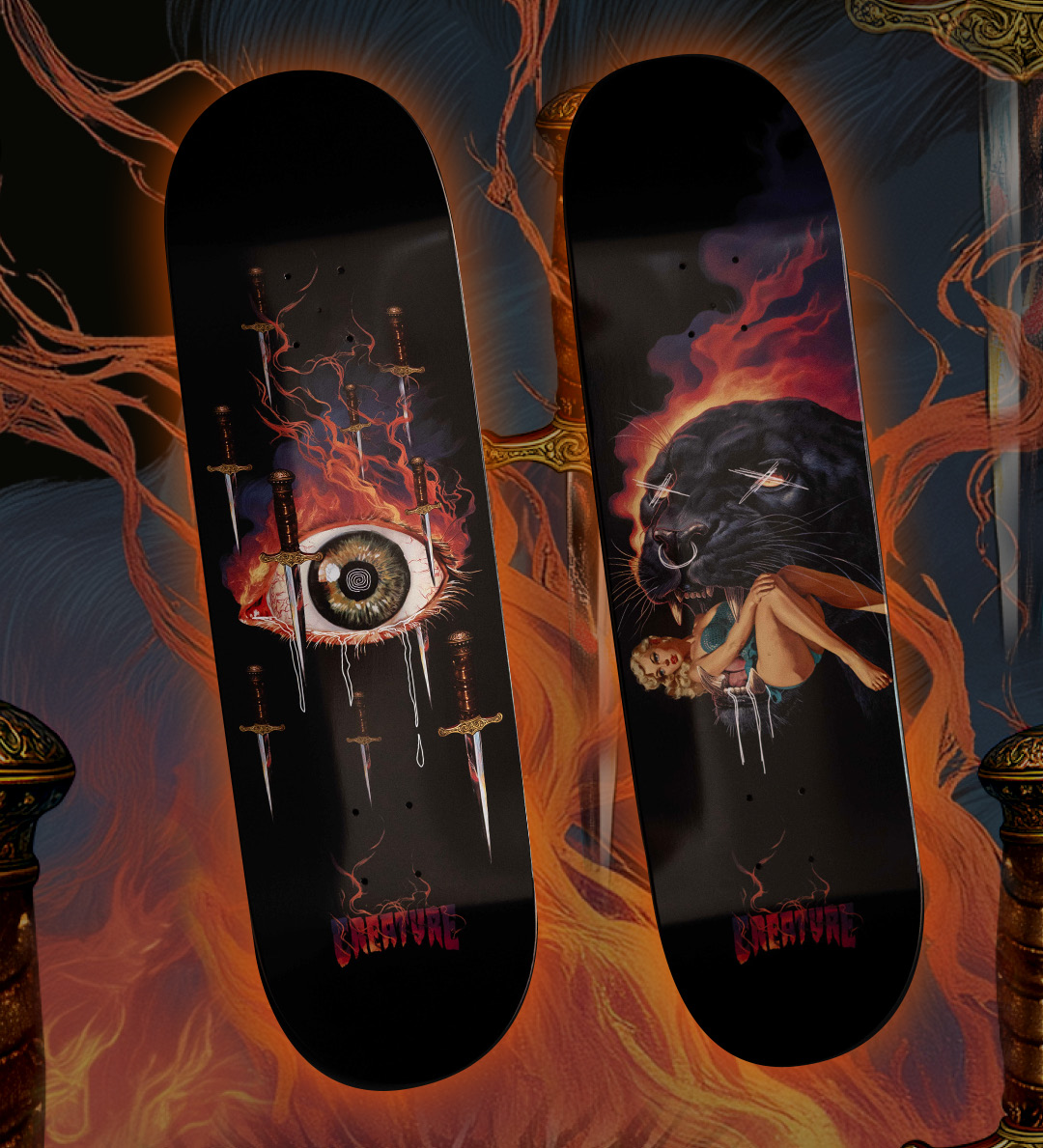 Creature Skateboards Mathias Torres Pro Model Stumps Art by Zdrako