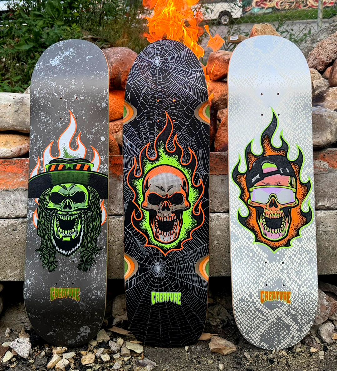Creature Skateboards Pro Series Boneheadz Cody Lockwood Jhanka Gonzalez Heshcutioner Shape