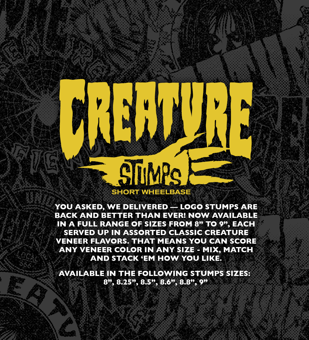 Creature Skateboards Team Logo Stumps Assorted Veneers
