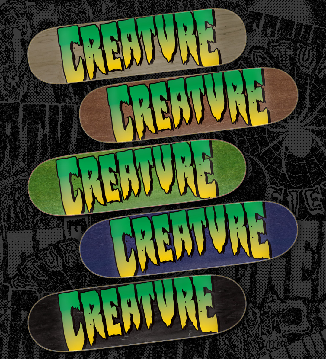 Creature Skateboards Team Logo Stumps Assorted Veneers