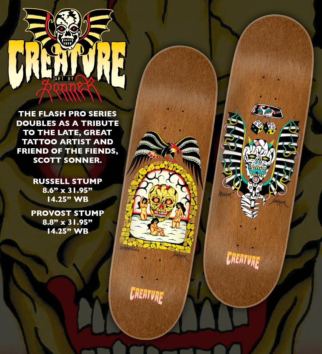 Creature Skateboards Flash Pro Series Scott Sonner Collin Provost