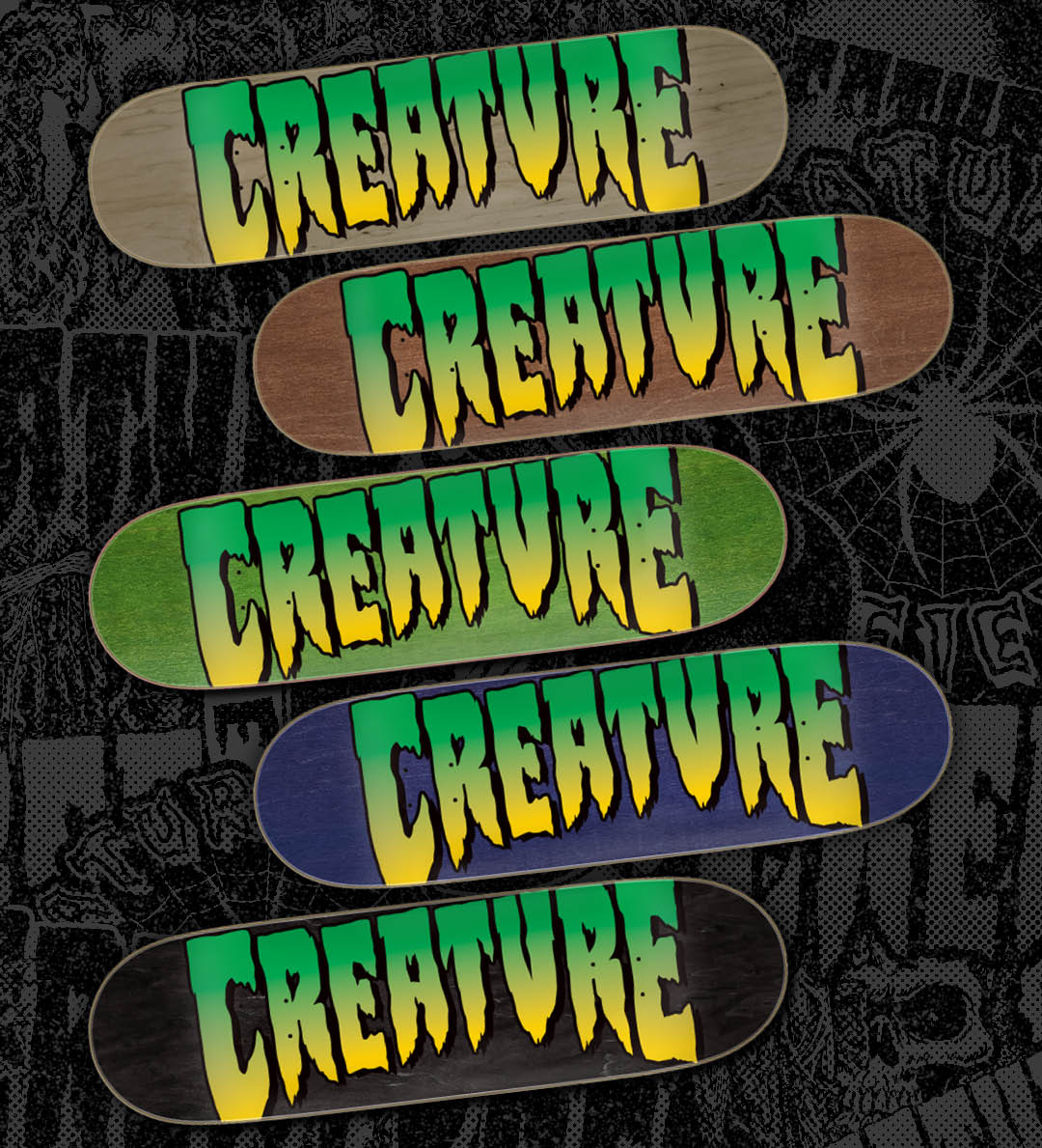 Creature Skateboards Logo Stumps Shapes Assorted Veneer