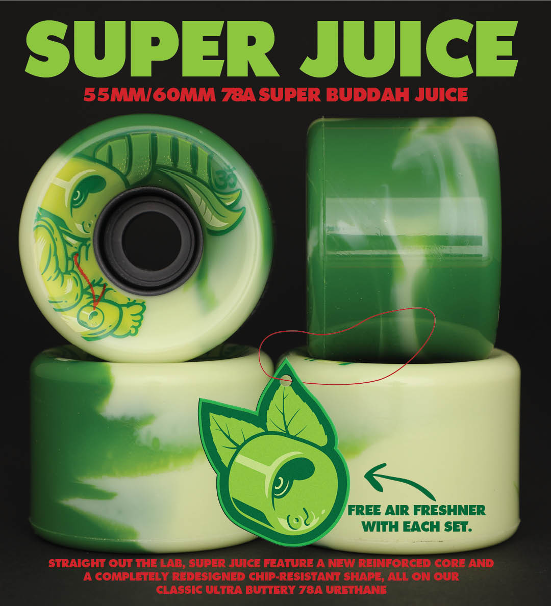 Cru-Zen! 55mm and 60mm Jade Swirl Super Juice. Blaze All Terrains.