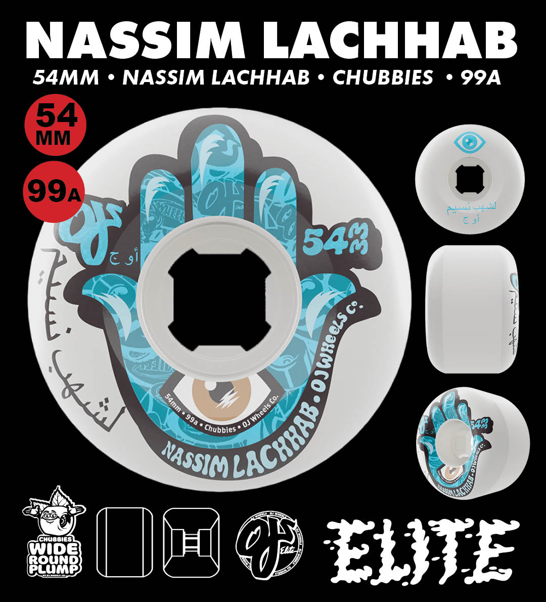 Nassim Lachab 54mm 99a Chubbies. OJ Wheels.