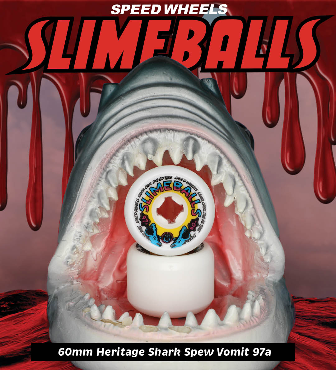 SLIMEBALLS スライムボールスケートウィル60m78 ホワイト  ピンク Slime Balls 60mm Light Ups w/GREEN LED and bearings OG Slime