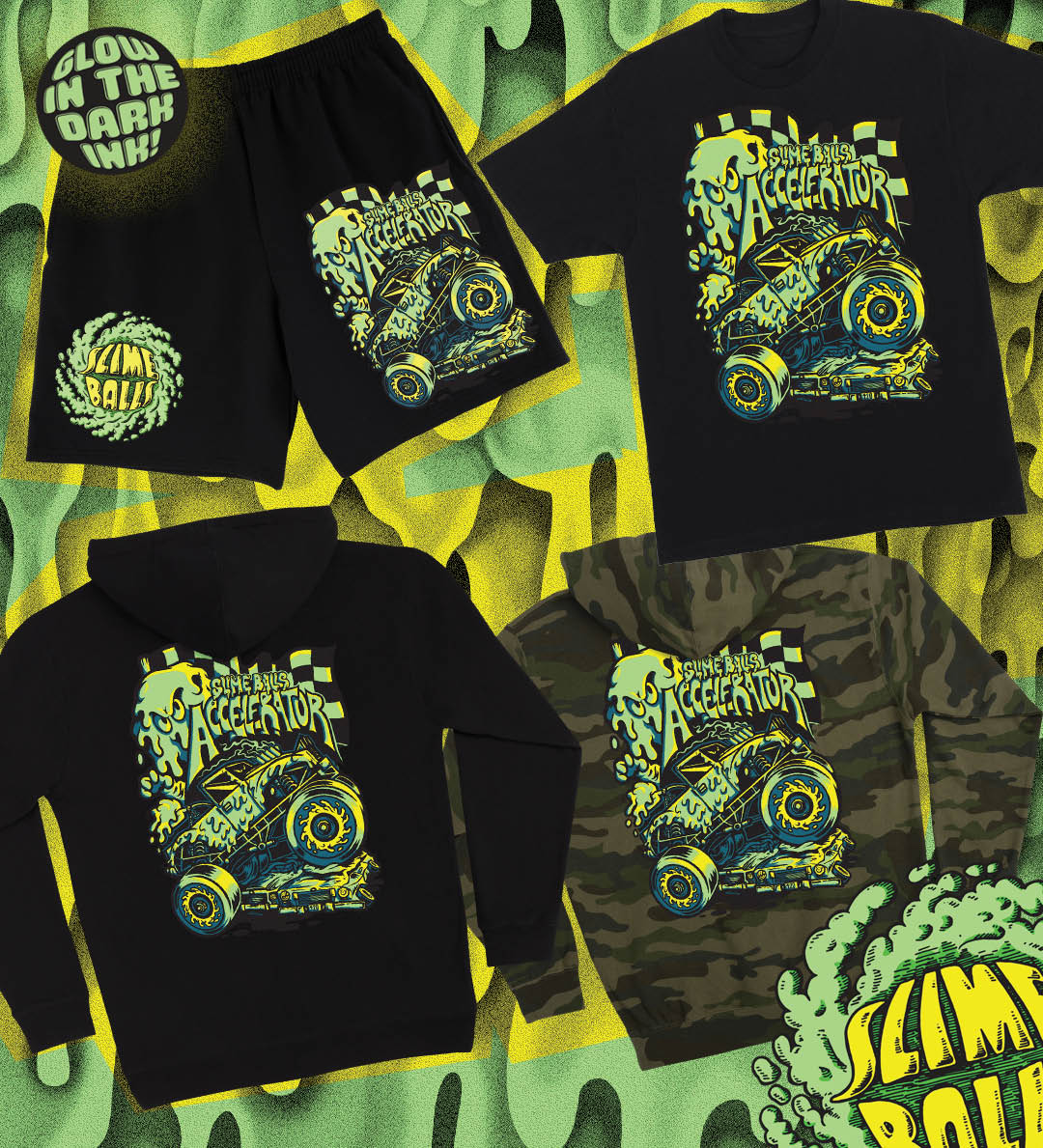 Slime Balls Accelerator glow in the dark collection