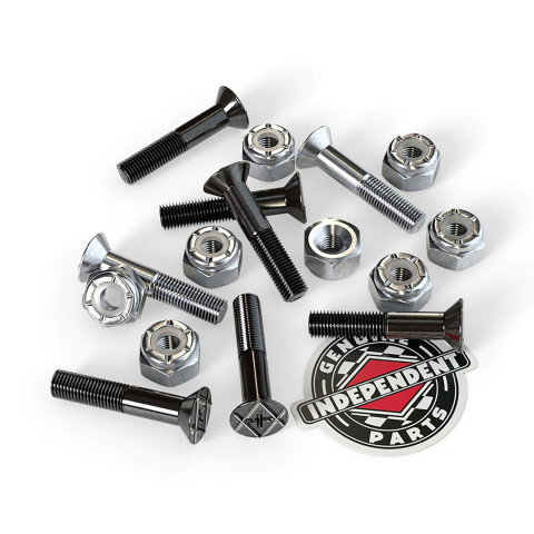 Combo Viti E Rialzi Powell Per Skateboard: Viti 1.25in Phillips + Rialzi Neri