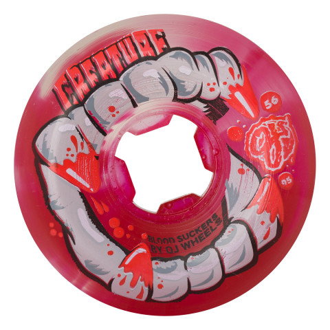 56mm Creature DNA Curbsuckers Bloodsuckers Red Clear Swirl 95a 