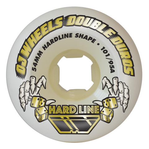 54mm Double Duro White Hardline 101a/95a 