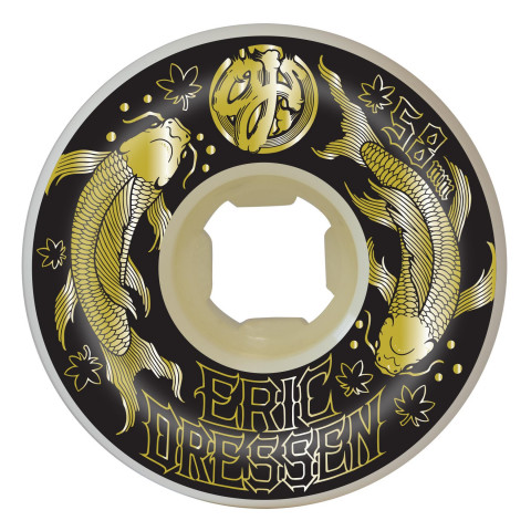 58mm Eric Dressen Koi Gold Double Duro White Mini Combo 101a/95a Skateboard Wheels OJ