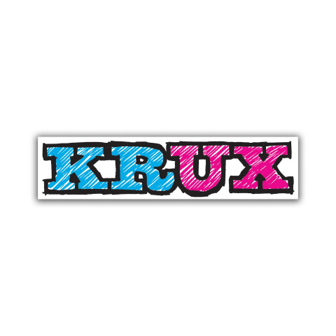 Krux Sketchy Chunk Logo 4in Stickers (25 Pack)