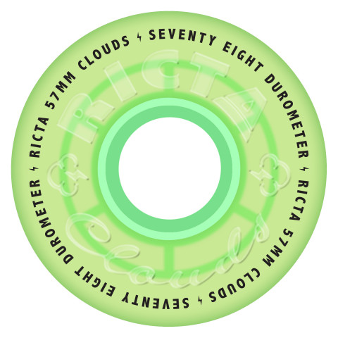 57mm Clouds Green Glow In The Dark 78a 