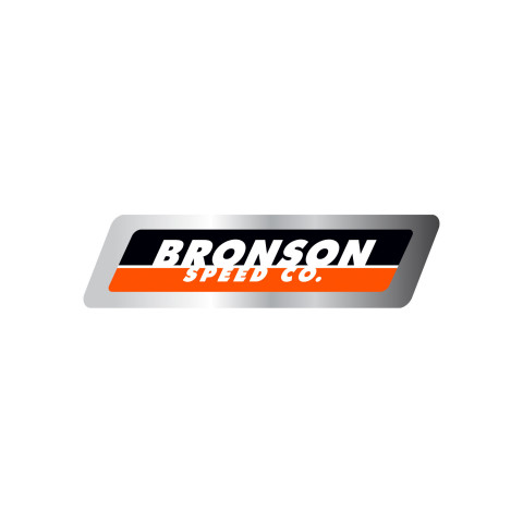 Bronson Spot Logo Strip Silver Foil 5in Stickers (25 Pack)