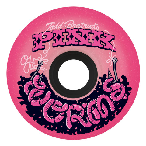 OJ 60mm Pink Worms Super Juice 78a Skateboard Wheels