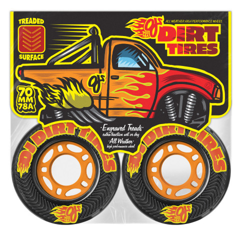OJ 70mm Dirt Tires Thunder Juice 78a Skateboard Wheels